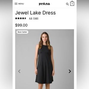 Prana Jewel Lake Dress Women’s US Size Small Color: Black